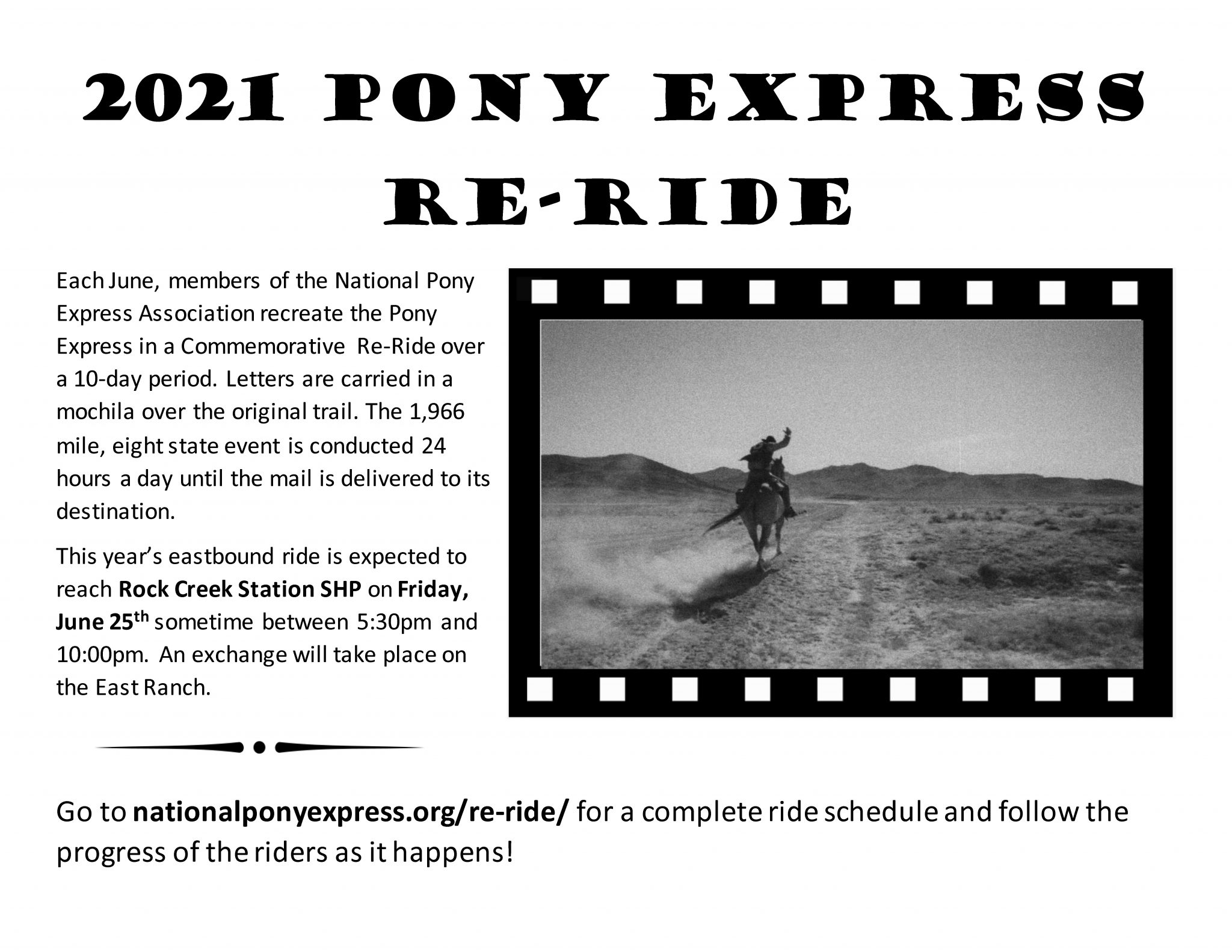 Pony Express Ride
