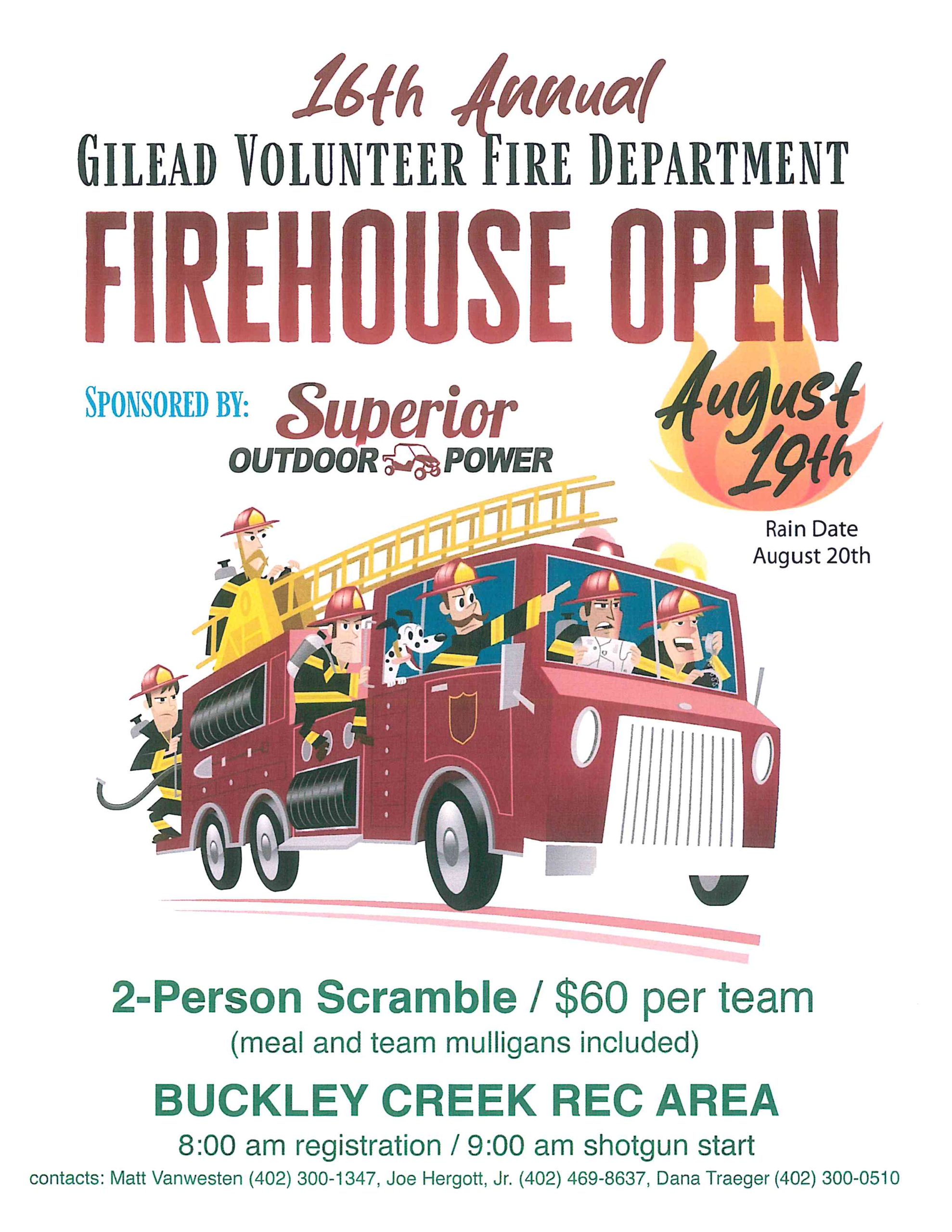 Gilead Fire Department Firehouse Open 2-person scramble - Fairbury.com